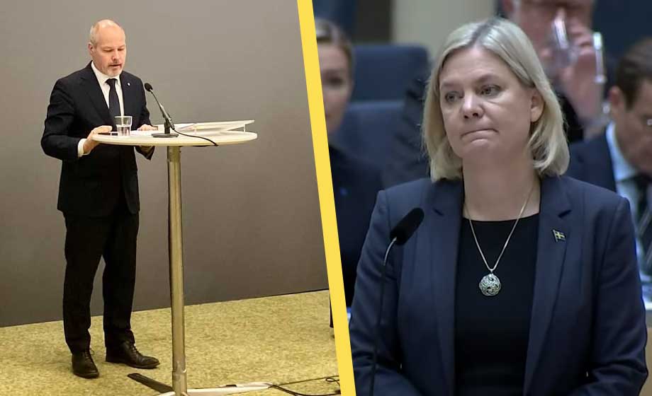 Magdalena Andersson försvarar Morgan Johanssons arbete