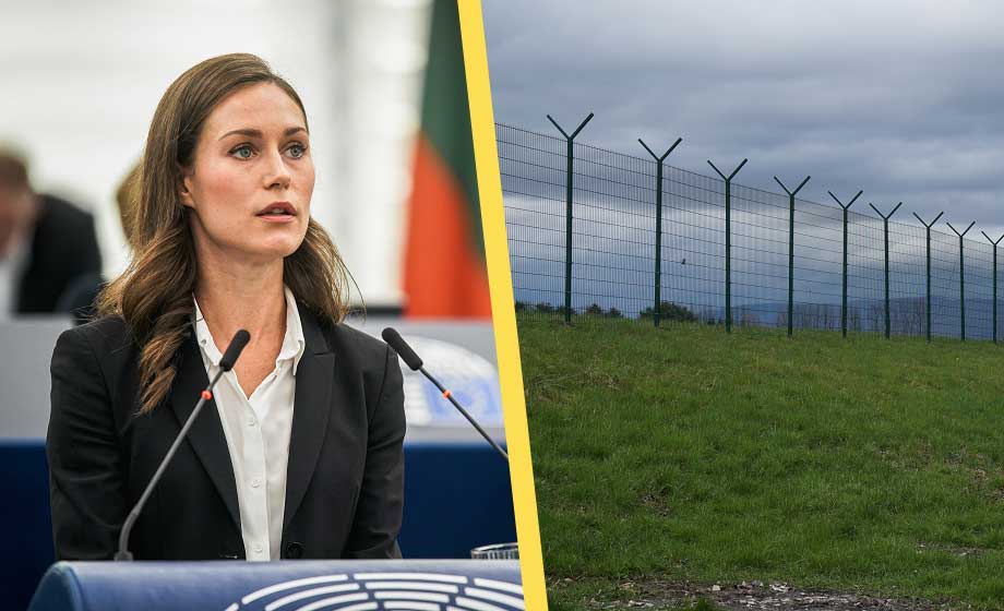 Förslag om staket mot Ryssland stöds av Sanna Marin