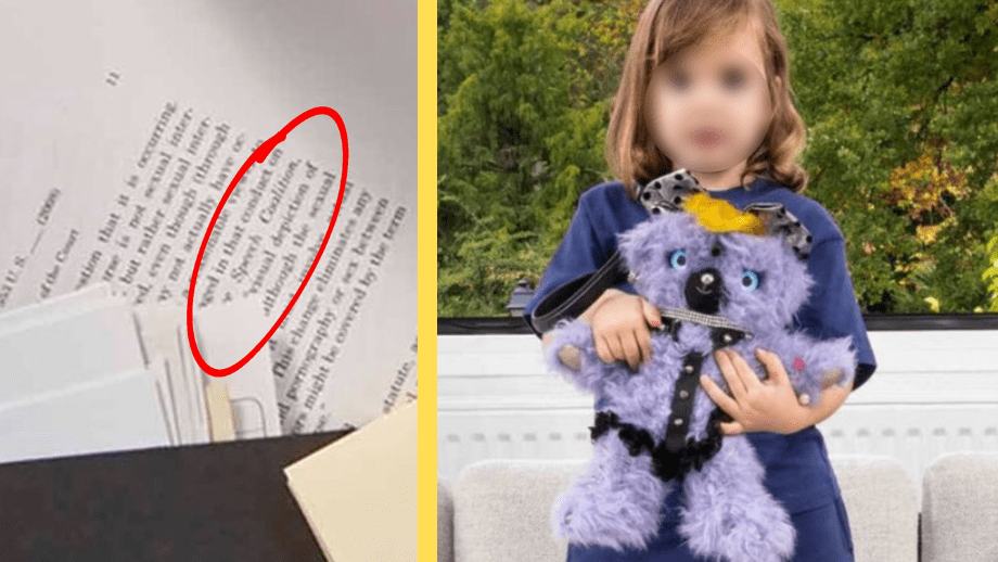 Barn poserade i BDSM-kampanj – pedofila referenser upptäcktes