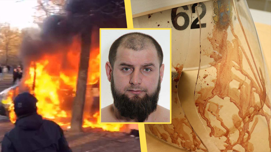 Sänkt straff för ryss som eldade upp polisbussar under kravaller