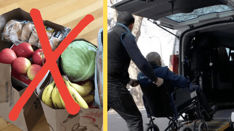 Färdtjänst övergav funktionshindrad vid affär – hade handlat en kasse för mycket