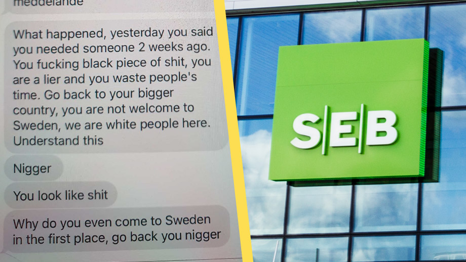 Syrier fick inte SEB-jobb – kallade afrikansk chef ”black piece of shit”