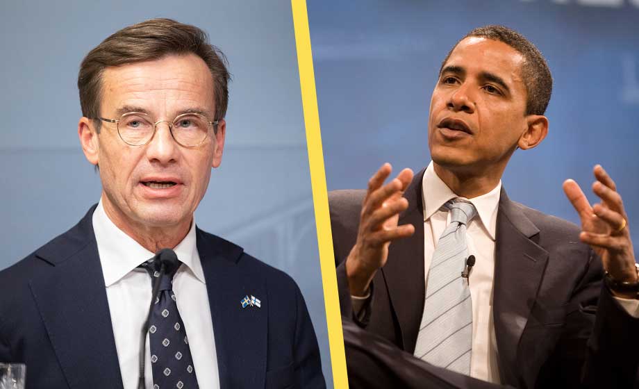 Obama: Demokratin under attack i Sverige