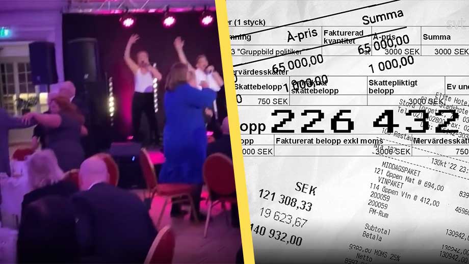 Kommunpamparnas vilda spritfest – drack för 47 000 skattekronor