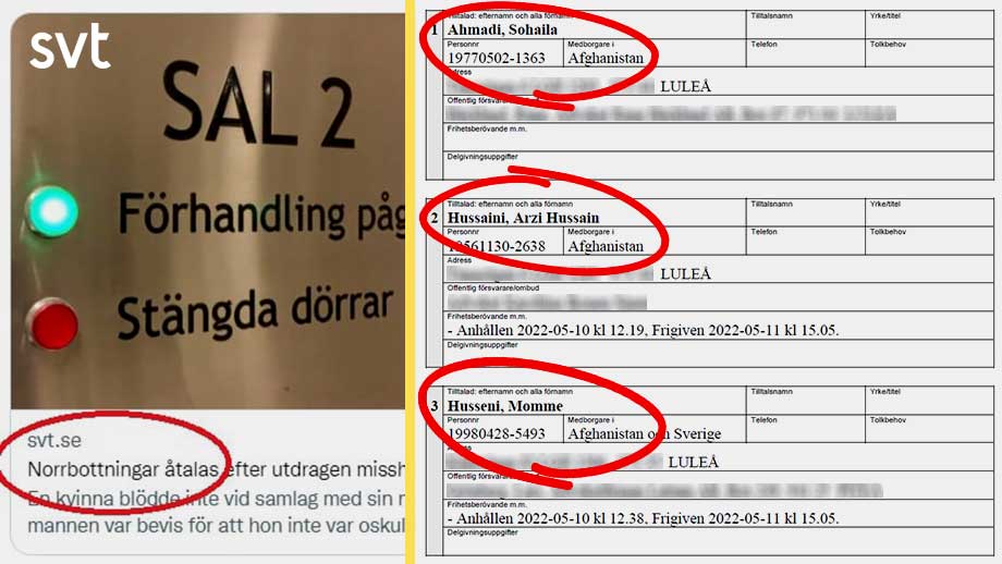Afghanska hedersbrottslingar blev ”norrbottningar” i SVT:s rapportering