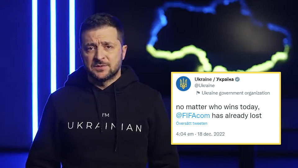 Ukrainsk ilska mot Fifas Zelenskyj-vägran