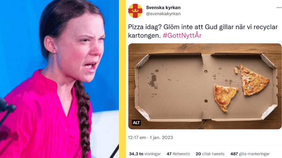 Svenska kyrkan i Greta-utspel: ”Gud gillar när vi recyclar”