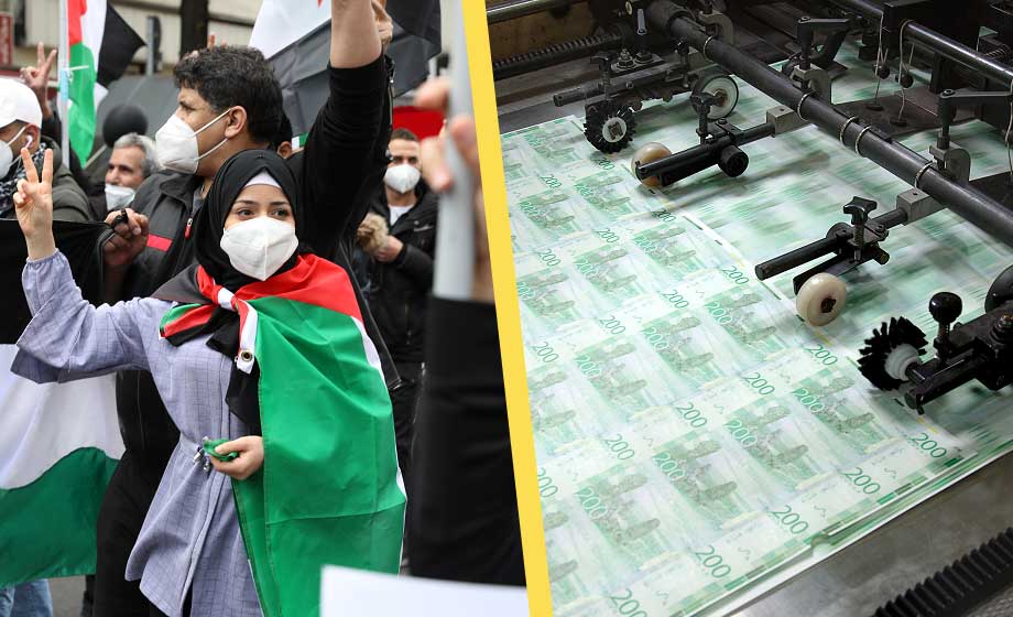 Regeringen halverar biståndet till Palestina