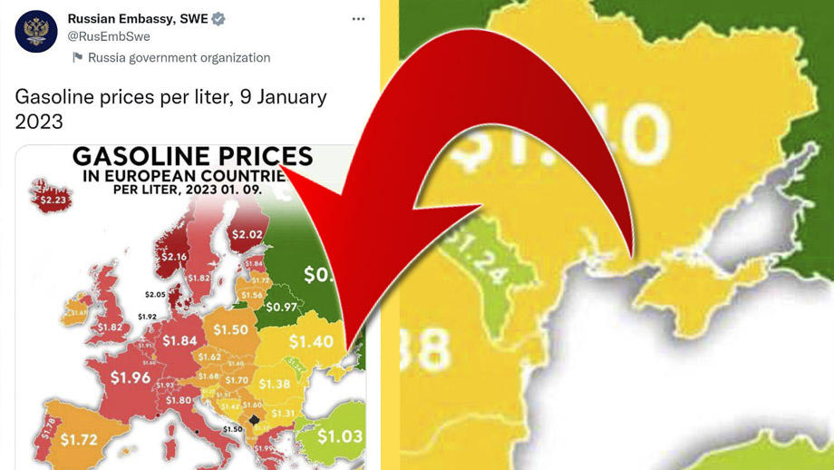 Ryska ambassadens ”kartmiss” – Krimhalvön del av Ukraina