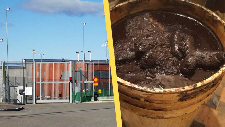 Tömde hink med avföring och urin över fångvaktare – slipper straff