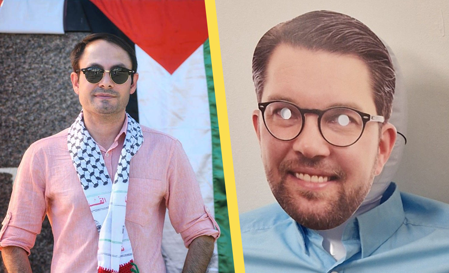 Här är muslimpartiets Åkesson-docka som ska hängas vid riksdagen