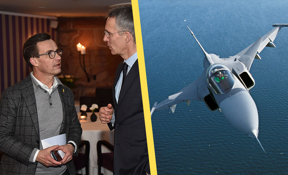 Kristersson öppnar för JAS Gripen till Ukraina