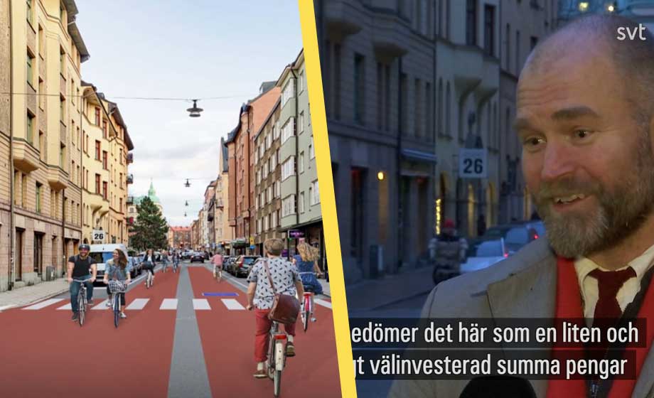 Ny rödgrön attack mot bilismen i Stockholm med ’cykelgata’