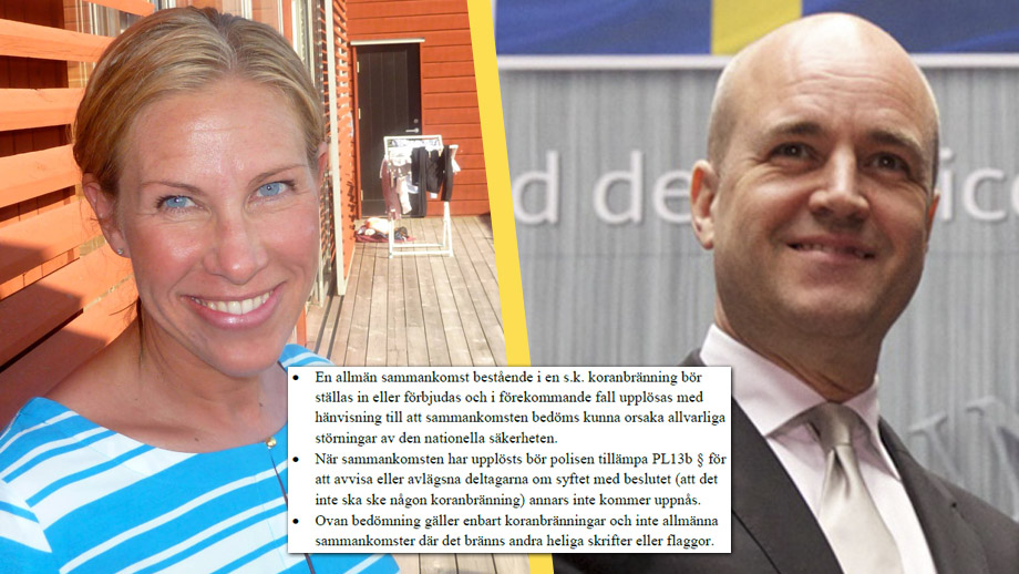 EXKLUSIVT: Reinfeldtjurist bakom förbud mot koranbränningar