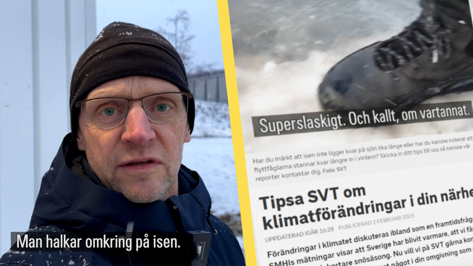 SVT ber tittarna om hjälp med att hitta klimatförändringar