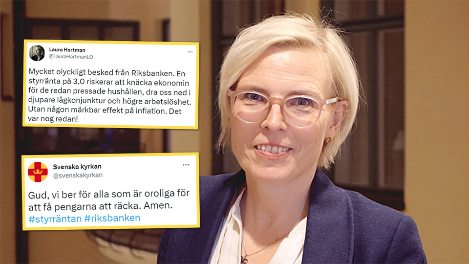 Vänstervrede mot höjd ränta