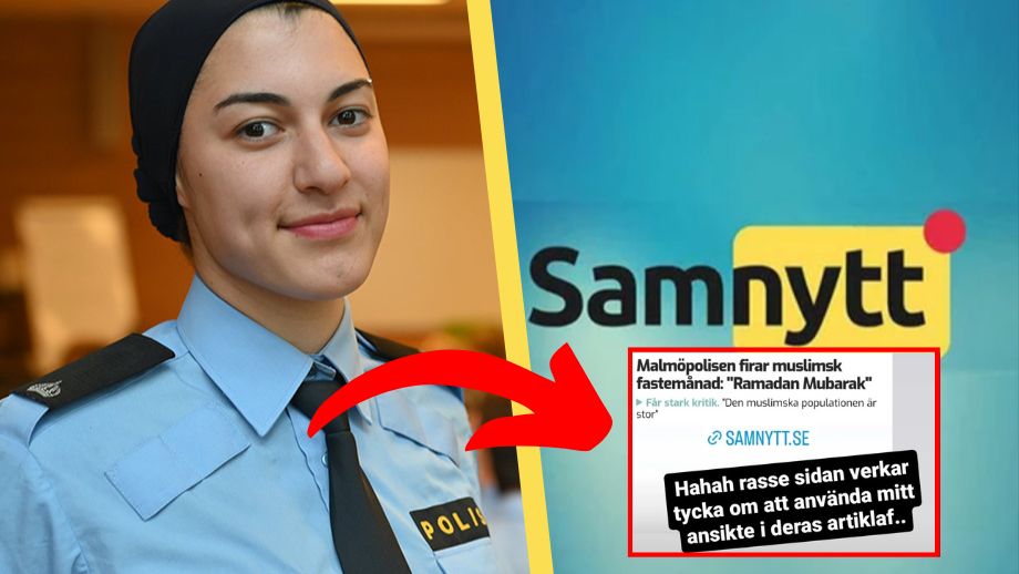 Malmöpolisens slöjkvinna attackerar Samnytt: ”Låg standard av människor”