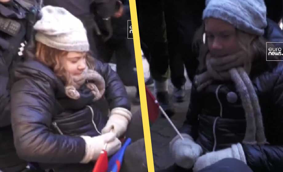 VIDEO: Här bärs Greta Thunberg bort av polis