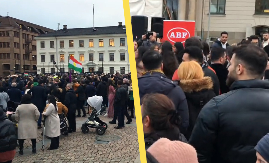 VIDEO: Kurder tog över torg i Göteborg