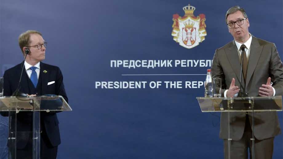 Sverige vill tvinga Serbien till sanktioner mot Ryssland