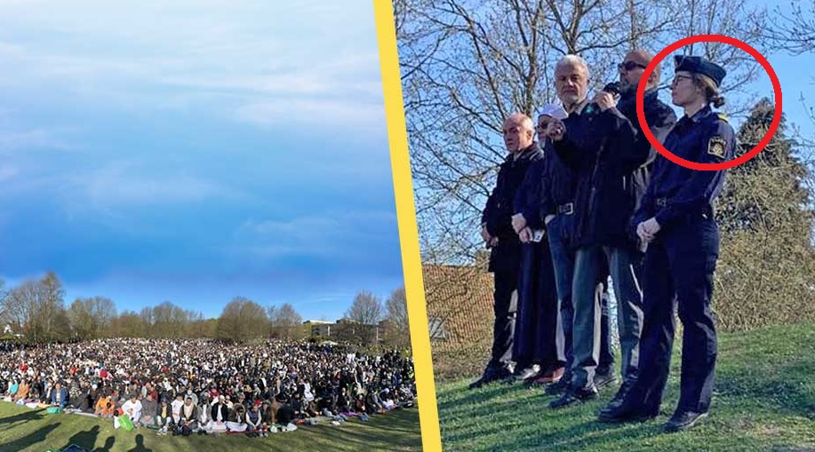 Malmöpolisen deltog i muslimsk massbön