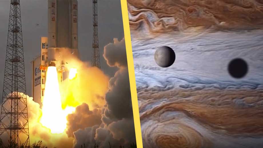 Rymdsond uppskjuten – ska söka efter liv på Jupiters månar