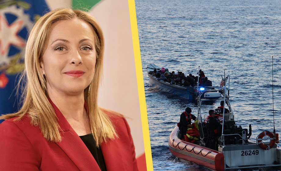 Italien: Illegala invandrare strömmar in – Meloni utlyser undantagstillstånd