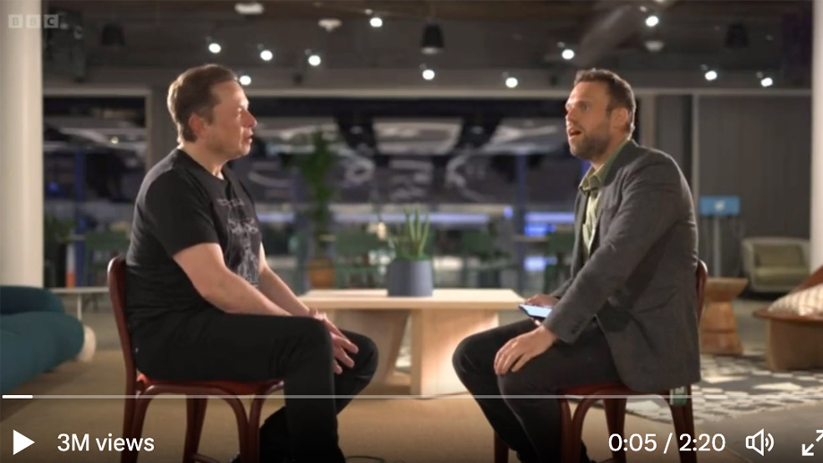 VIDEO: Musk konfronterar BBC om misinformation om covid-vaccinet