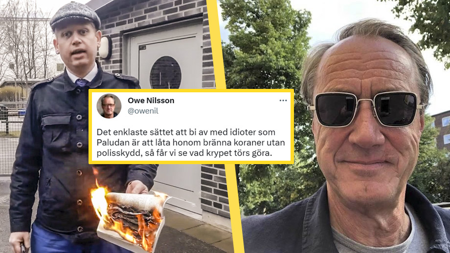 TT-Owe: Låt Paludan bränna koranen utan polisskydd