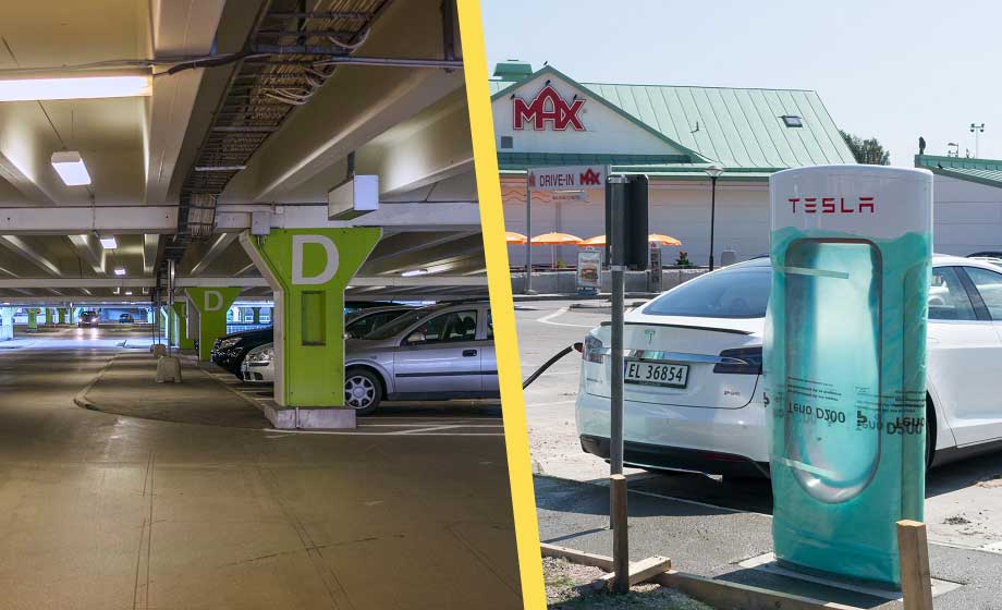 Larmet: Elbilar kan få parkeringsgarage att kollapsa