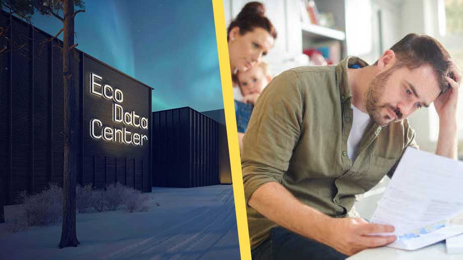 Högre elpriser hotar när jättedatacenter tar hälften av kraften