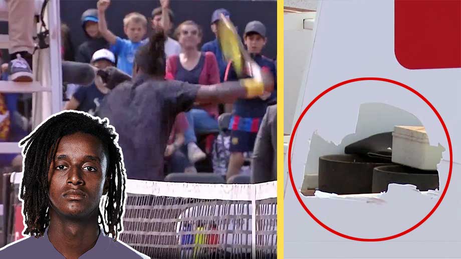 SD-fientlige tennishoppet diskad – attackerade domaren med racket