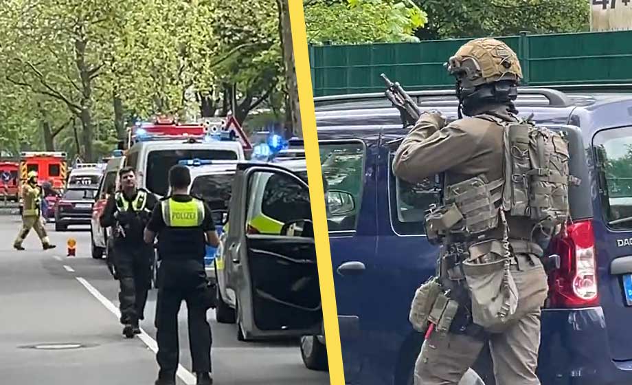 Poliser och brandmän skadade i explosion