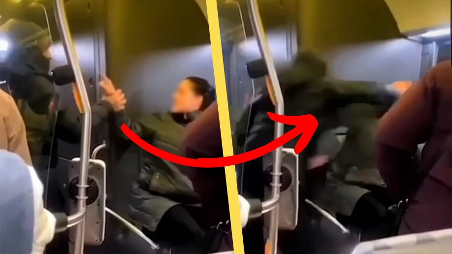 VIDEO: Kvinna misshandlas på bussen – ”Knullar din mamma”