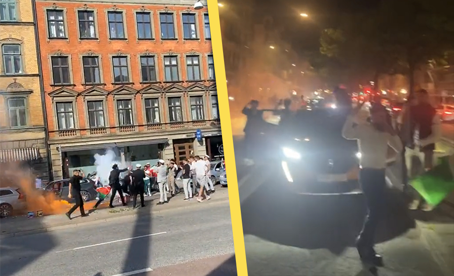 VIDEO: Kaos vid Malmös studentfiranden
