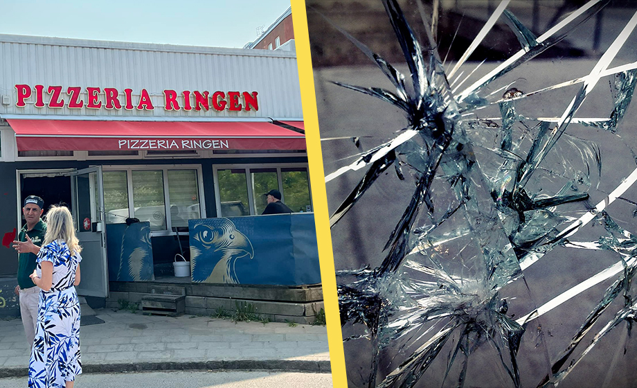 Gäng stenade pizzeria – matgäster fick söka skydd