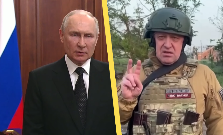 Putin om Wagnergruppens kupp: ”Förräderi – vi kommer att svara hårt”