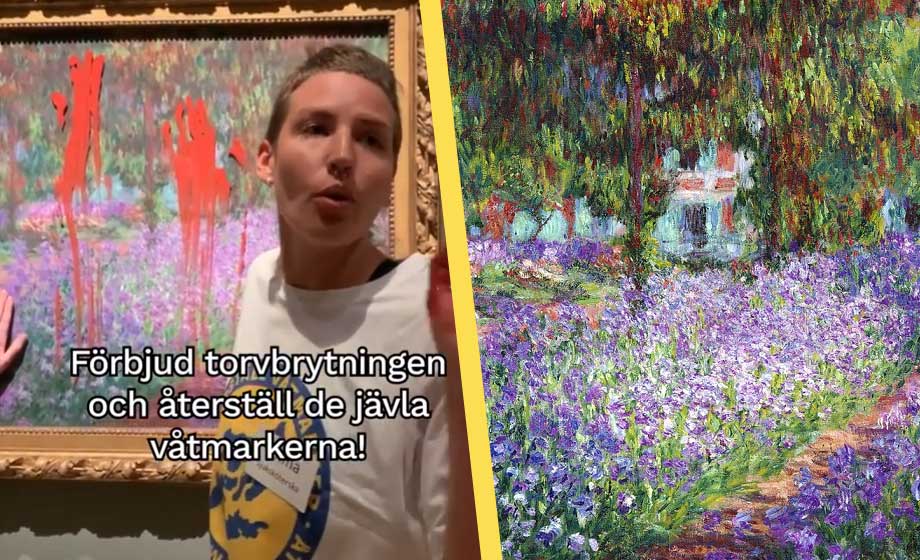 Klimatextremister vandaliserade konstverk