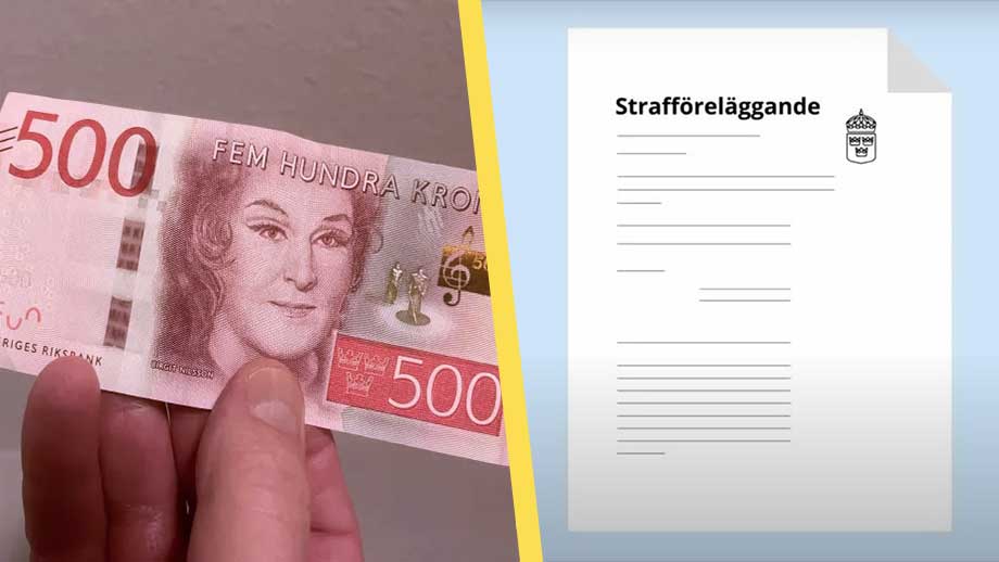 Lämnade in upphittad 500-lapp – får 14 000 i böter i stället för hittelön