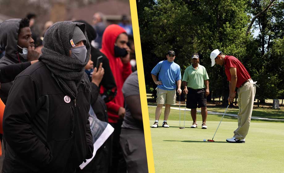 Äldre män sa till högljutt ungdomsgäng på golfbana – misshandlades