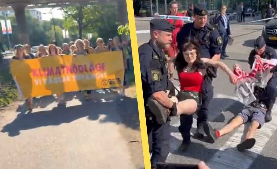 Klimatextremister störde vid regeringens klimatmöte