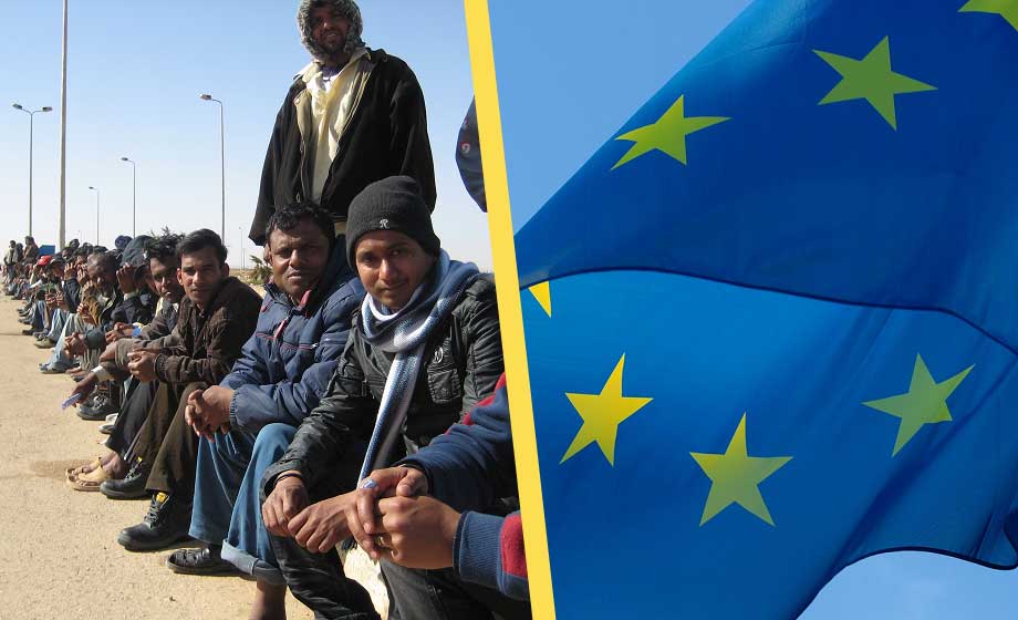 Anstormning av migranter till EU – en miljon asylansökningar