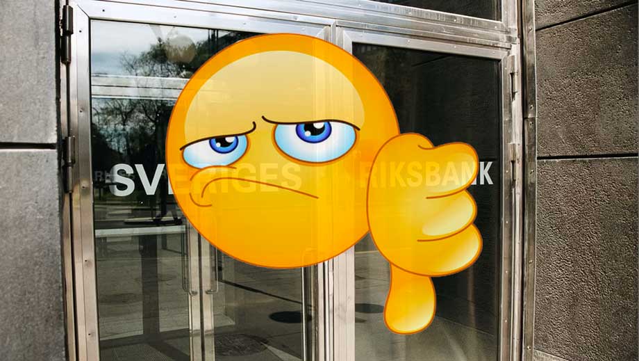 Rekordlågt förtroende för Riksbanken