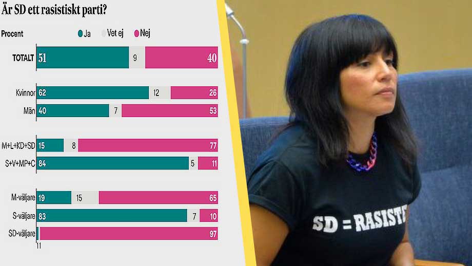 SD=RASISTER – det tycker varannan svensk