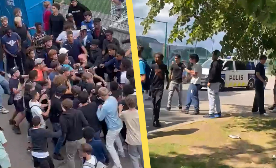 VIDEO: Se gängslagsmålet på fotbollscupen