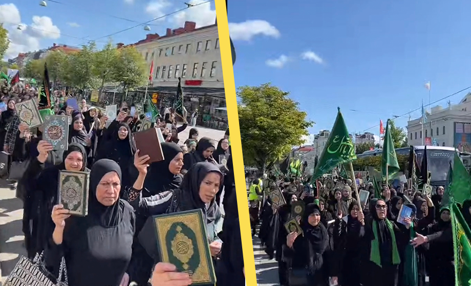 Muslimer tågade i Göteborg: ”Sluta bränna koranen”
