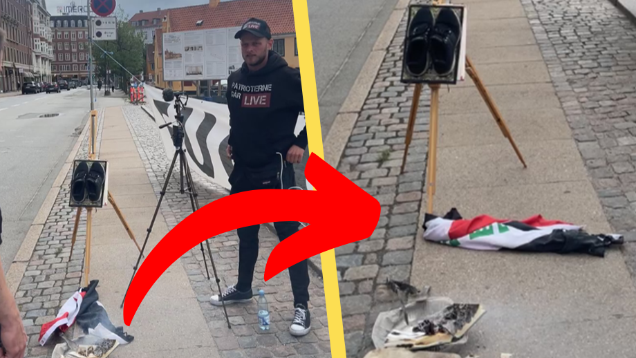 VIDEO: Danskar bränner koranen utanför Iraks ambassad