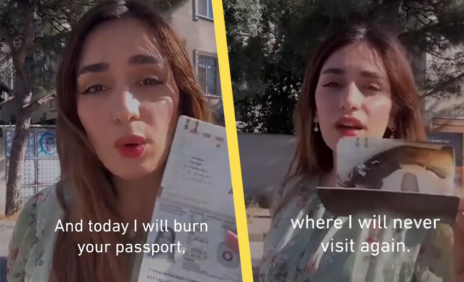 VIDEO: Protestbränner svenskt pass – ”Kommer aldrig besöka ert land”