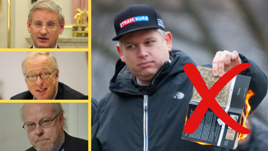 M-veteranernas krav: FÖRBJUD koranbränning – det är inte yttrandefrihet