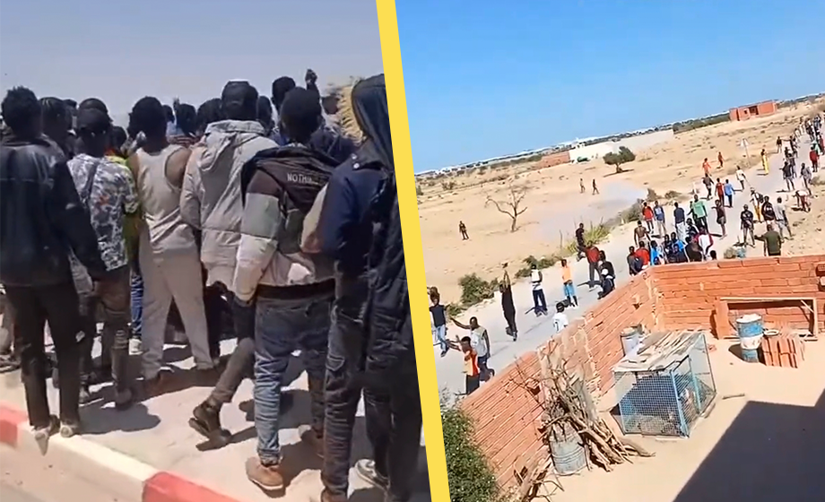 VIDEO: Här stormar migranter mot EU